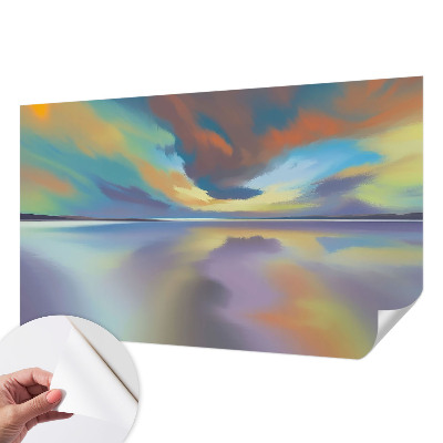 Children's wall mural Rainbow Sunset