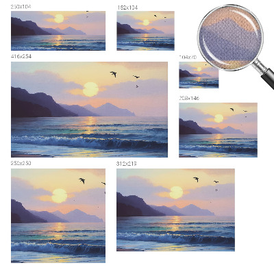 Peel and stick wall mural with a west-facing sea scene