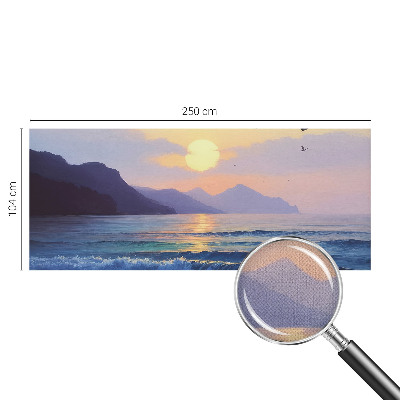 Peel and stick wall mural with a west-facing sea scene