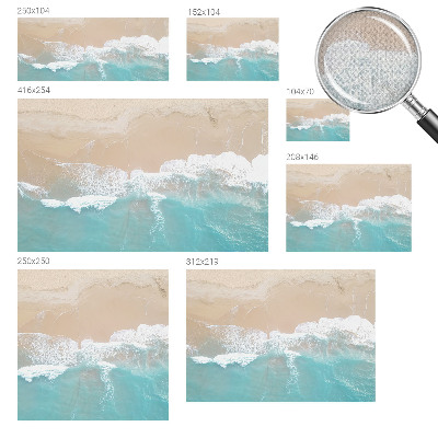 Peel and stick wallpaper mural with a roaring waves design