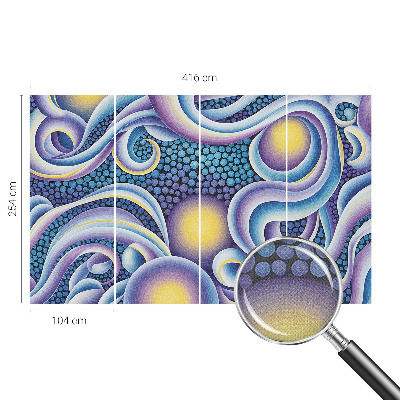 Self-adhesive wall mural Colorful swirls