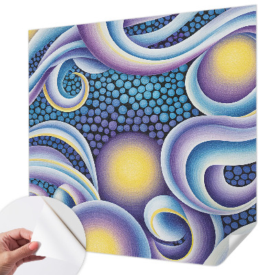 Self-adhesive wall mural Colorful swirls