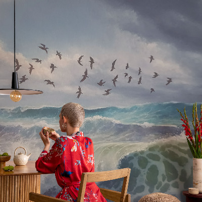 Stick-on wall mural Sea waves