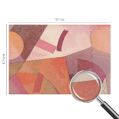 Removable wall mural wallpaper with a colorful abstract forms design