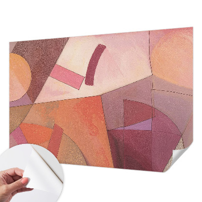 Removable wall mural wallpaper Colorful forms