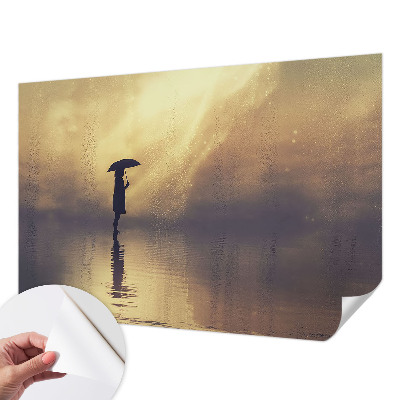 Peel and stick wall mural for kids' room with a mysterious scene