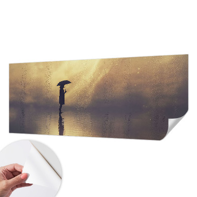 Peel and stick wall mural for kids' room with a mysterious scene