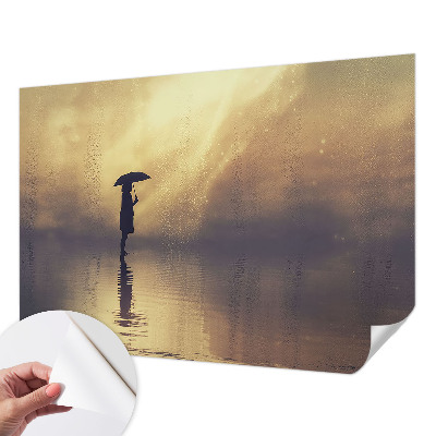 Peel and stick wall mural for kids' room with a mysterious scene