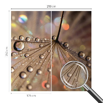 Peel and stick wall mural for living room with a pearl drops pattern