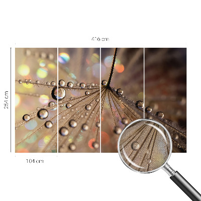 Peel and stick wall mural for living room with a pearl drops pattern