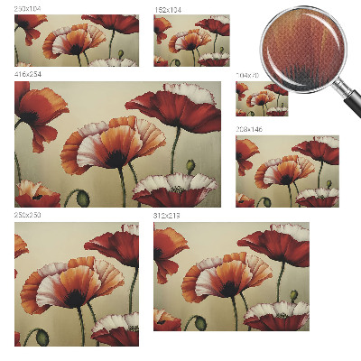 3D wall mural with a joyful poppy motif