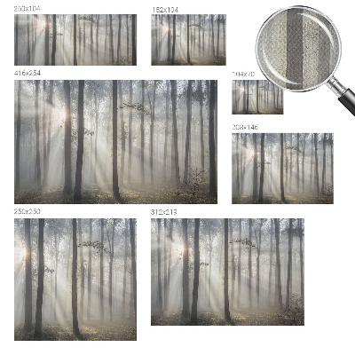 Children's wall mural with an ethereal forest design