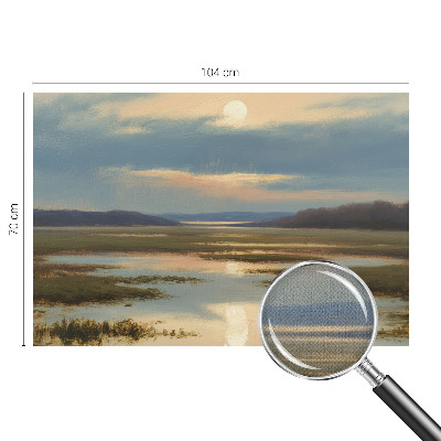 Peel and stick wall mural featuring an atmospheric landscape scene