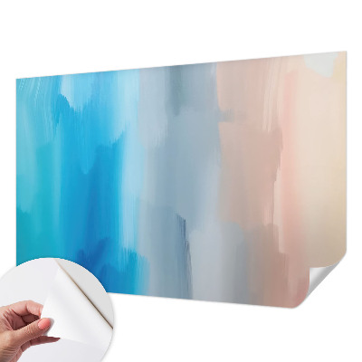 Peel and stick wallpaper mural with a colorful abstract design