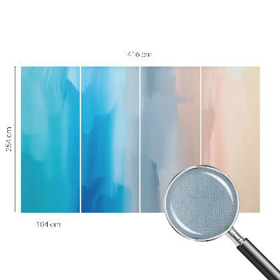 Peel and stick wallpaper mural with a colorful abstract design