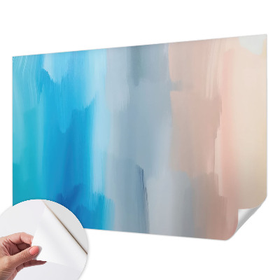 Peel and stick wallpaper mural with a colorful abstract design