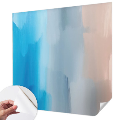 Peel and stick wallpaper mural with a colorful abstract design