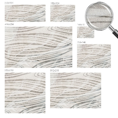 Self-adhesive photo wallpaper with a wavy line pattern