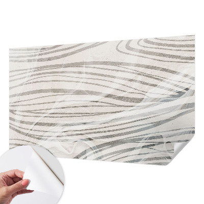 Self-adhesive photo wallpaper with a wavy line pattern