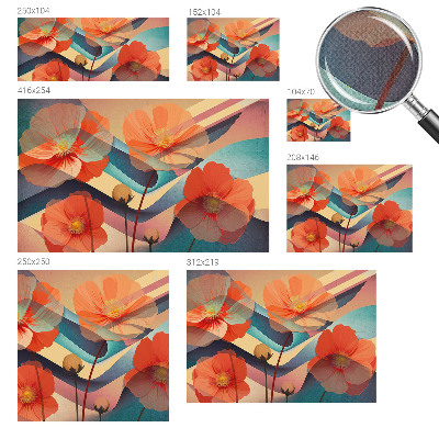 Removable wall mural featuring the “Flowers of the Senses” design