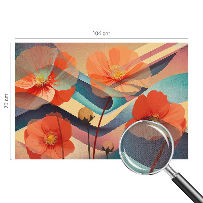 Removable wall mural featuring the “Flowers of the Senses” design