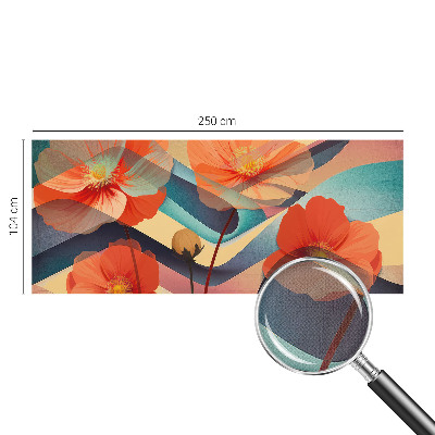 Removable wall mural featuring the “Flowers of the Senses” design