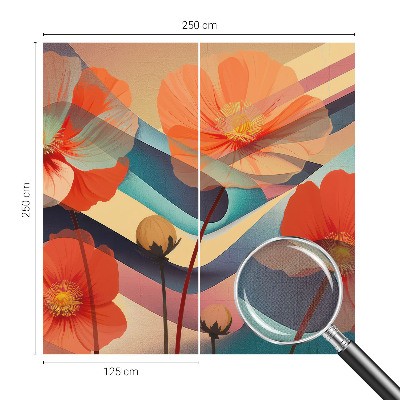 Removable wall mural featuring the “Flowers of the Senses” design