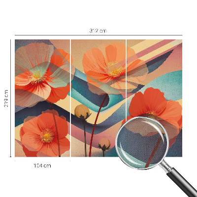 Removable wall mural featuring the “Flowers of the Senses” design
