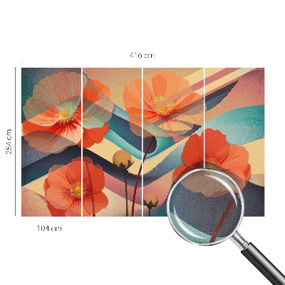 Removable wall mural featuring the “Flowers of the Senses” design