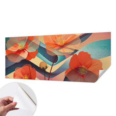 Removable wall mural featuring the “Flowers of the Senses” design