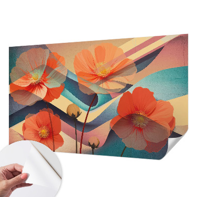 Removable wall mural featuring the “Flowers of the Senses” design