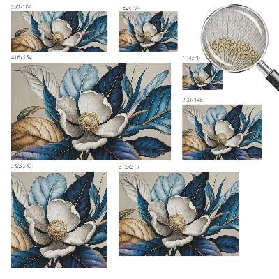 Peel and stick wall mural for living room featuring an elegant floral design