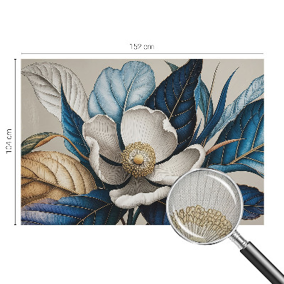 Peel and stick wall mural for living room featuring an elegant floral design