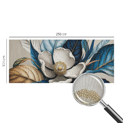 Peel and stick wall mural for living room featuring an elegant floral design
