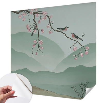 Removable wall mural wallpaper Japanese serenade
