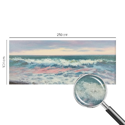 Peel and stick wall mural for bedroom with a seascape design