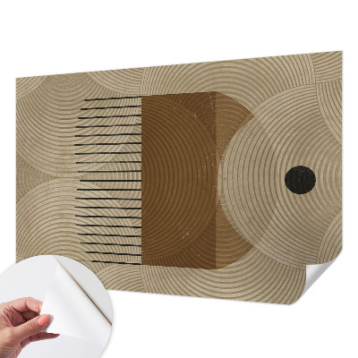Peel and stick wall mural for kids' room featuring a geometric 
