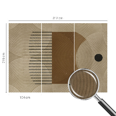 Peel and stick wall mural for kids' room featuring a geometric 