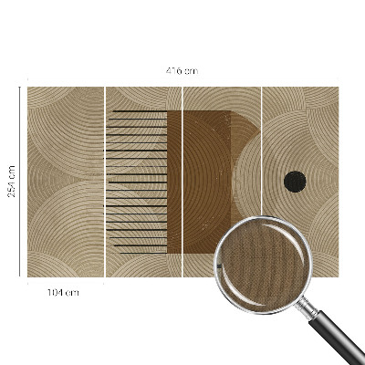 Peel and stick wall mural for kids' room featuring a geometric 