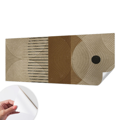 Peel and stick wall mural for kids' room featuring a geometric 