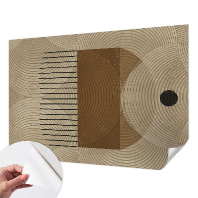 Peel and stick wall mural for kids' room featuring a geometric 