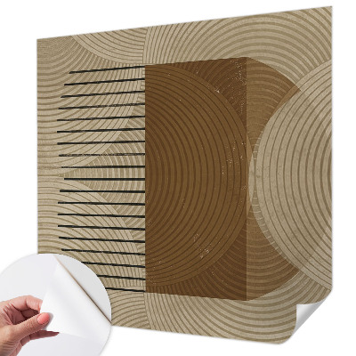 Peel and stick wall mural for kids' room featuring a geometric 