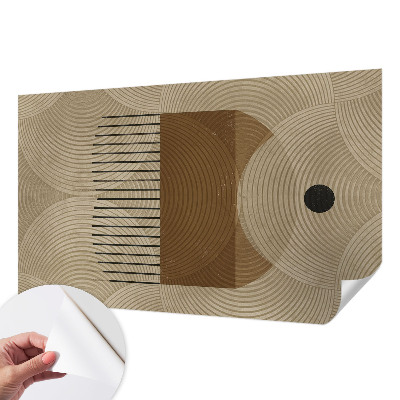 Peel and stick wall mural for kids' room featuring a geometric 