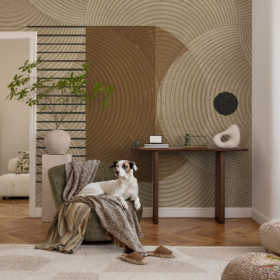 Peel and stick wall mural for kids' room featuring a geometric 