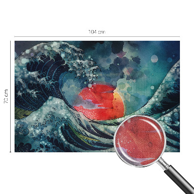 3D photo wallpaper mural with an oceanic eastern scene