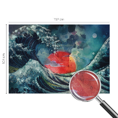 3D photo wallpaper mural with an oceanic eastern scene