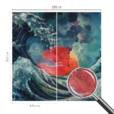 3D photo wallpaper mural with an oceanic eastern scene
