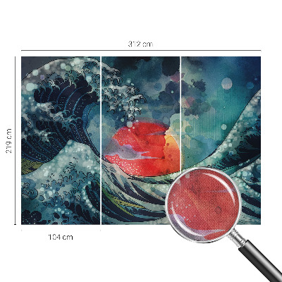 3D photo wallpaper mural with an oceanic eastern scene