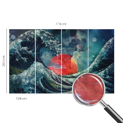 3D photo wallpaper mural with an oceanic eastern scene