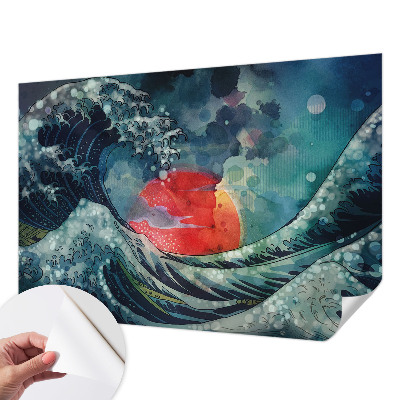 3D photo wallpaper mural with an oceanic eastern scene